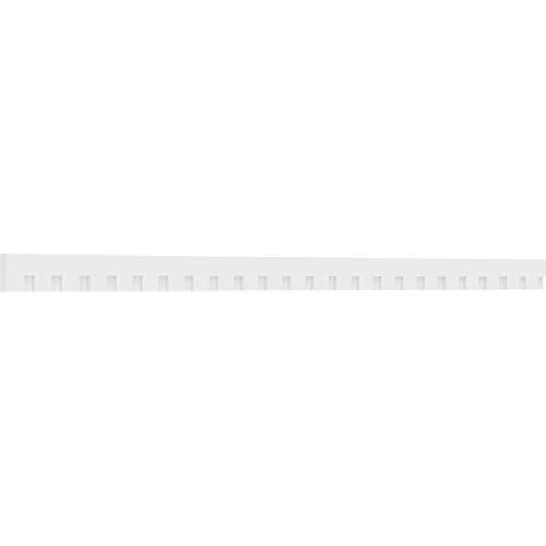 4"H x 1"P x 92"L Wilson Architectural Grade PVC Dentil Trim w/Backplate