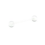 Clear Flexible Tongue Ring - Barbell - 14G - 1.6mm