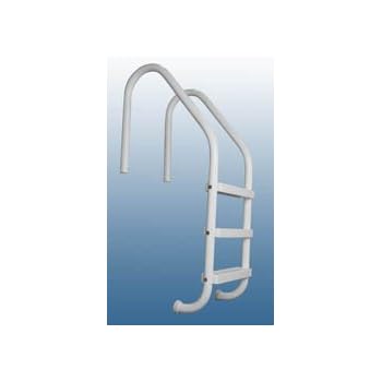 SAFTRON Rust Proof P-324-L3 Residential Inground Gray Three-Step Swimming Pool Ladder. 53