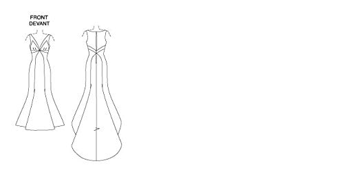 Vogue Pattern 1032 Misses Wedding Dress Size 18-20-22 - Thumbnail 2