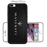 iPhone 7 Plus Cases, Maserati Fond Ecran Logo Marque Voiture Maserati Logo Drop Protection Never Fade Anti Slip Scratchproof Black Soft Rubber Case