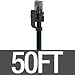 Mediabridge Cat6 Ethernet Patch Cable (50 Feet) - Soft Flex Tab - RJ45 Computer Networking Cord - Black - (Part# 32-699-50B)