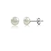 White Freshwater 10mm Pearls Sterling Silver Posts Stud Earrings