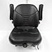 Milsco Highback Suspension Seat with Arm Rests - Black, Model Number V-5300