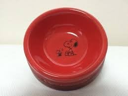 Amazon スヌーピーミュージアム ルクルーゼ ドッグボウル 赤 Le Creuset ルクルーゼ 犬 通販