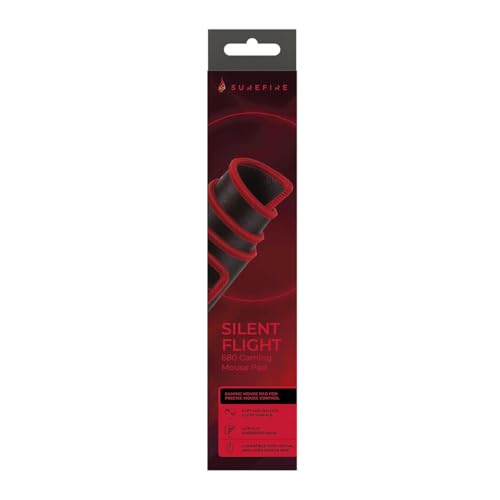 Silent Flight 680 Gaming Alfombrilla para Mouse I 680mm x 280mm x 3mm I Mousepad Large I Antideslizante I Superficie con microtextura I Accesorios Gaming I Powered by Verbatim