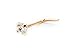 Inspiration Dezigns 20G Rose Gold Prong Set Gem Top L-Shaped Steel Nose Ring Stud