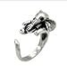 Boho Chic Vintage Silver Brass Knuckle Adjustable Finger Elephant Animal Wrap Ring for Women jewelry stores