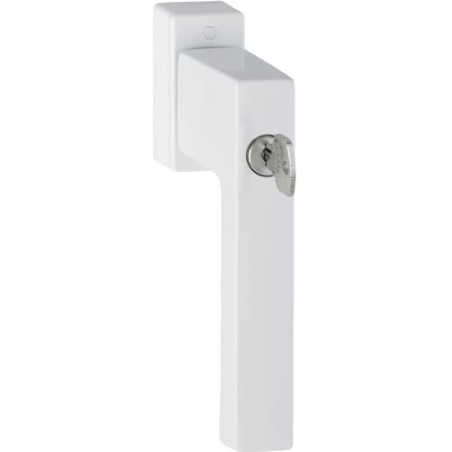 HOPPE 3938037 Fenstergriff Toulon Sperrzylinder TBT, VK 7x37 mm, Weiss,
