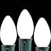 Novelty Lights 25 Pack C9 Ceramic Outdoor Christmas Replacement Bulbs, White, E17/C9 Intermediate Base, 7 Watt
