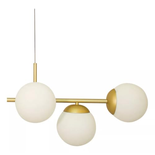Lustre Pendente Jabuticaba 7 globos E27 Alumínio Dourado