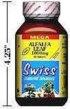 Alfalfa Leaf - Organic - MEGA - 1000 mg (90 tablets, ZIN: 100441) - 3 Pack