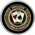Texas Hold'em Poker Card Guard, Features Bullets - Pair of Aces