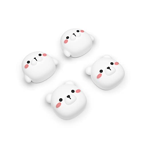 PlayVital Joystick Caps for Nintendo Switch, Thumbstick Caps for Switch Lite, Analog Cover for Switch OLED Joycon Thumb Grip Rocker Caps for Switch & Switch Lite & Switch OLED - Polar Bear & Baby Seal