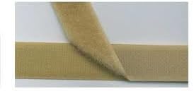 MJ May 1224-FR-PB/B-5 Velcro Brand, 1" Wide, Flame Retardant, Plain Back, Hook and Loop Combination Pack, 5' Length, Beige