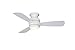 Fanimation LP8347LMW Level Hugger Ceiling Fan with Dimming LED Light Kit and Control, Matte White