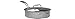 Amazon Brand – Stone & Beam Saute Pan With Lid, 3-Quart, Tri-Ply Stainless Steel