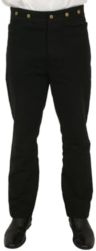 Historical Emporium Men's High Waist Preston Striped Cotton Blend
