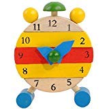Hand Made Wooden Clock Toys for Kids Learn Time Clock Toys Educational Children