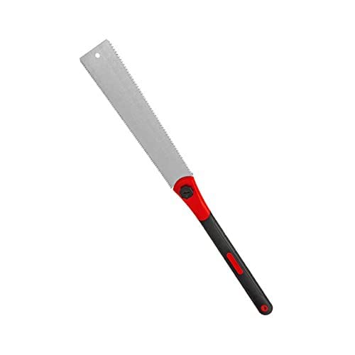 Woodworking Hand Saw, 12.5 Inch Flexible Double Edge TPI 7/12 with Non Slip Handle Pull Saw for Craft, Hobby, DIY, Woodworking Tools (Red) — image 1