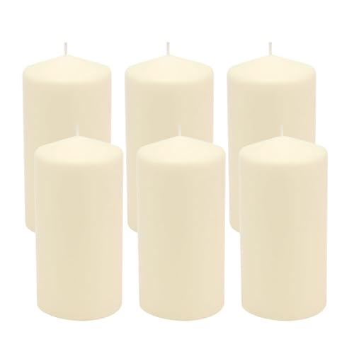 Stonebriar Unscented Pillar Candles – 65 Hour Burn Time, Long-Lasting Wax Candles
