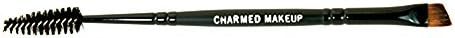 Duo Eyebrow Brush by Charmed Makeup Premium Quality Angled Eye Brow and Spoolie Brush