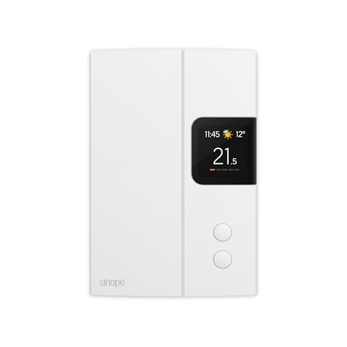 Sinopé Smart Wi-Fi Thermostat for Electric Baseboard Heaters – Color Display, Up to 25% Energy Savings, Works with Alexa, Google Home & Apple Home – TH1143WF
