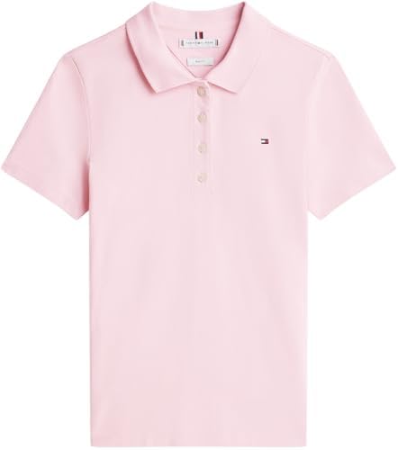 Polo de Manga Curta Feminino Slim Fit, Rosa (Bonita Pink), XL