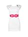 Allegra K Interlock 8-shaped Faux Leather Buckle Elastic Belt for Lady Pink One Size