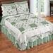 Collections Etc Hadley Floral Patchwork Reversible Lightweight Quilt, Sage, Twin