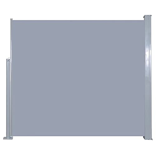 NOBUNO Versenkbare Seite Markise Schatten 120X300 cm Grau Garten Seite Markisen – Bild 7