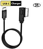 Mercedes USB C Charger Cable, Mercedes Benz Type C Car Charging Adapter, Compatible with Pixel 2 XL HTC U11 U12+ Motorola Moto Z2 Samsung S9 S8 Note 8 Plus LG G6 V30 for MB with AMI Port(Charger)
