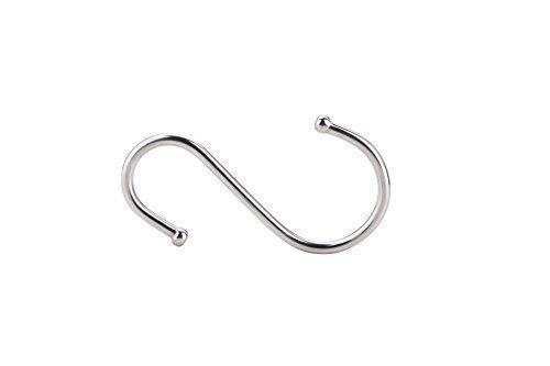 Pro Chef Kitchen Tools Round S Hooks - Kitchen Pot Racks Hook 10 Pack Set - Heavy Duty S Shaped Clothing Hangers - Fits Utensil Organizer Rack Hanger Bar - Outdoor Garage Home Storage Organization - Thumbnail 6