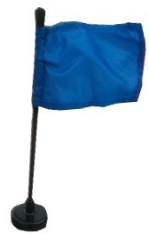 Blue Car Flag with Black Magnetic Flag Pole