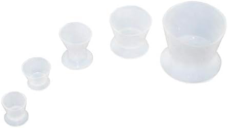HERME 5 Pcs/Set Dental Lab Non-Stick Flexible Silicone Dappen Dish Mixing Bowl Cup