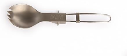 Adventure Collection Ultralight Folding Titanium Spork For Camping, Hiking, Burning Man And Music Festivals