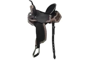 Horse Saddle Barrel Racing Western Wooden Tree and Rawhide Covered Saddle Tree Handmade Premium Leather Comfort Horse Trail E