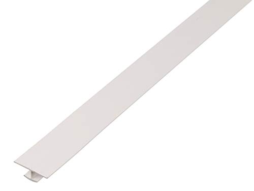 Alberts 498993 H-Profil | Kunststoff, weiß | 1000 x 25 x 4 mm | 12er Set
