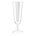 50 Plastic Champagne Flutes | 5.5 oz. Clear Hard Disposable Party & Wedding Cups | Premium Heavy Duty Fancy Champagne Flute (50-Pack) by Bloomingoods