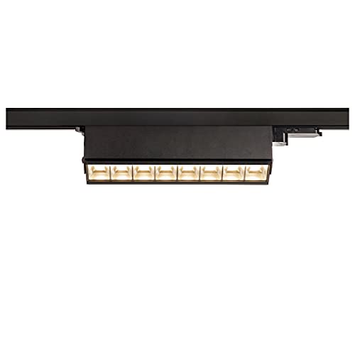 SLV 3 Phasen System Leuchte 3 SIGHT MOVE/LED 3-Phasen-Strahler, Spot, Decken-Strahler, Decken-Leuchte, Schienensystem, Innen-Beleuchtung / 3000K 26W 2700lm schwarz, 1004686