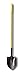 Nupla Round Point Garden Shovel with 48 inch Fiberglass Handle, Ergo Grip, and 14 Gauge Blade - Perfect for Digging in Sand and Soil, Yellow (75.72-061)