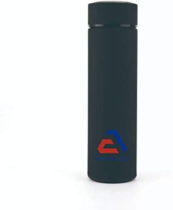 EA Company Travel Mug - Tea Infuser Bottle with Loose Leaf Strainer Hot Insulated Thermos for Coffee Cold Fruit Infused Water Flask Tumbler Double Wall Stainless Steel Bonus Sleeve