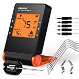 Morpilot Wireless Meat Thermometer for Smoker, Bluetooth Meat Probes Thermometer Smart Remote Digital Cooking Food with 6 Upgraded Probes for Outdoor Grilling Smoker Oven BBQ Indoor Kitchen