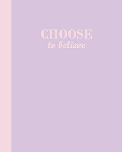 Journal: Choose to Believe (Purple and Pink) 8x10 - GRAPH JOURNAL - Journal with graph paper pages, by Premise Content