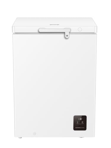 Gorenje FH15E6W5 Gefriertruhe mit Rollen, 60,6cm Breite, 141 Liter, Gefrierschutz unten-15℃, Elek, Kontrolle, Inverter, Sicherheitsschloss, FastFreeze