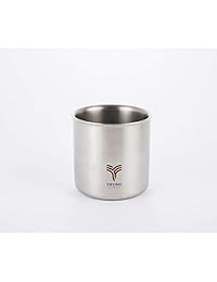 Tifung Taza de titanio de doble capa de titanio pu