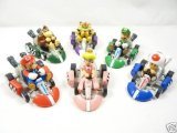 Oliasports Mario Kart Cars Pull Backs Figure Set