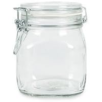 Bormioli Rocco SYNCHKG009319 B0727PL21D Fido Glass Canning Jar Italian.75, Clear