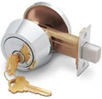 SGL CYL Deadbolt ADJ Latch Deadbolt STRI