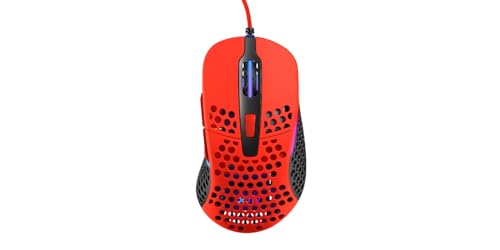 Xtrfy M4 RGB, Ultraleichte Kabelgebundene Gaming-Maus, Ergonomisches Design für Rechtshänder, Hochmoderner Pixart 3389 Sensor, Einstellbare RGB-Beleuchtung, Kri